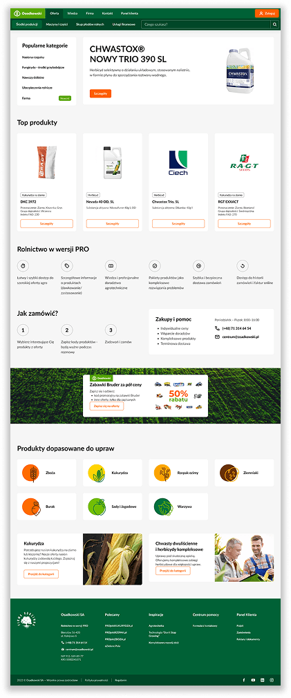 Home page design before usability testing